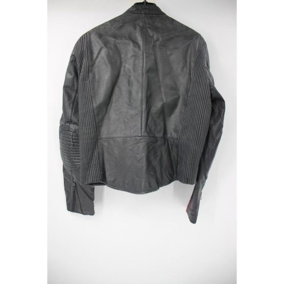 Vintage wilsons Mens 42 distressed leather jacket biker cafe racer asymmetrical - Picture 4 of 16
